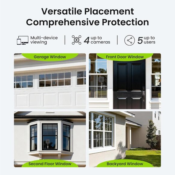 Window Security Camera 3MP 2K Night Vision, Person Detection 24/7 Recording - Picture 7 of 7